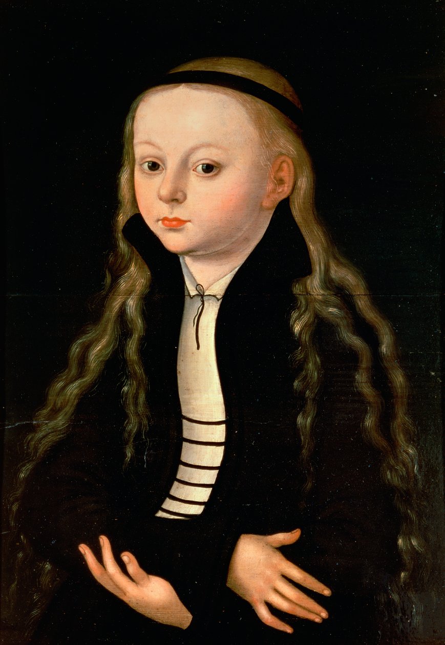 一个女孩的肖像，可能是马丁路德的女儿马格达莱娜，在Lucas Cranach，高级之后，c。 1520 作者 未知未知