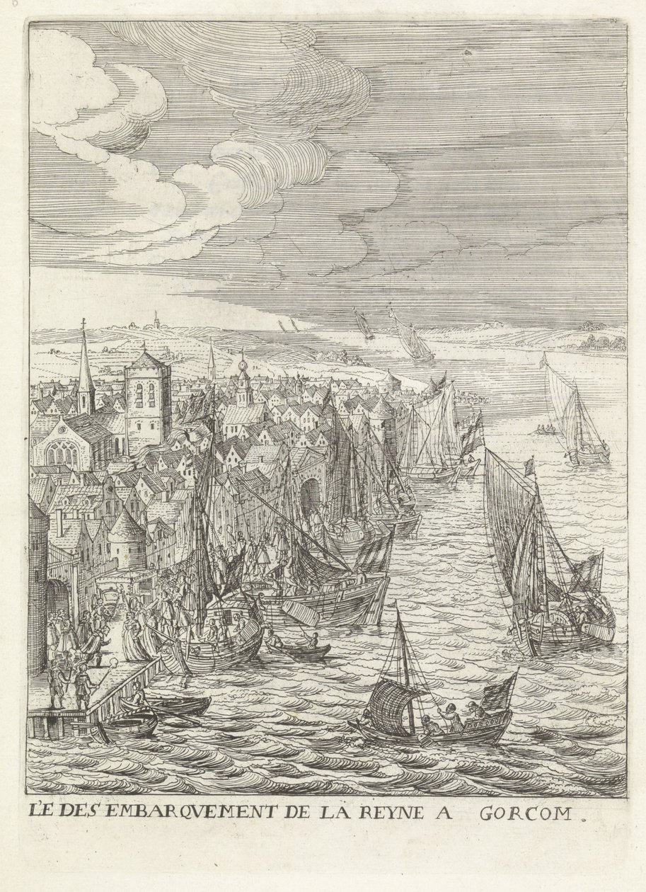 戈林切姆的玛丽亚-德-美第奇纪念馆
Le des embarquement de la reyne a Gorcom（关于物品的标题）
历史上的 "王室在巴斯联合省的进入"（丛书名） 作者 无名氏