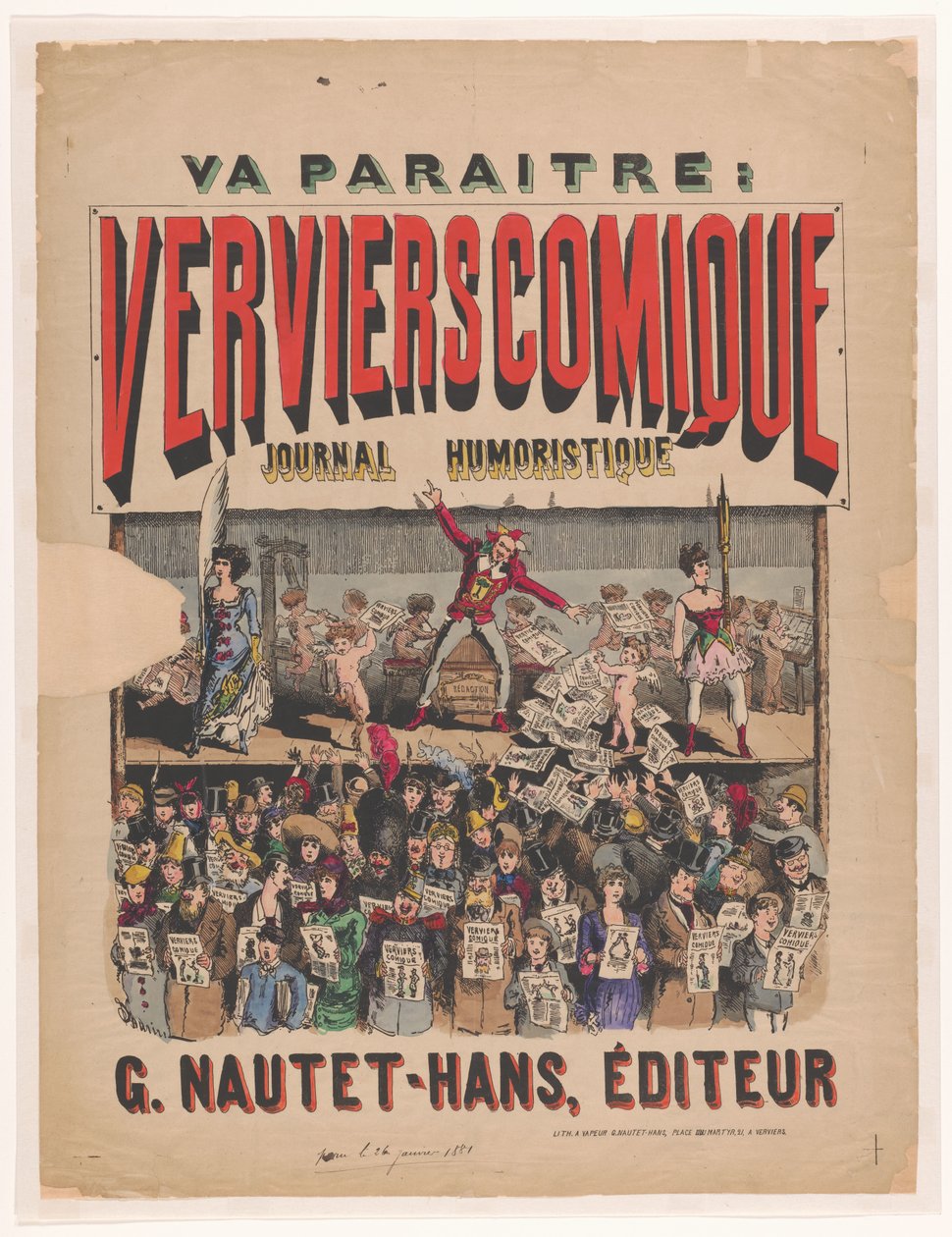 Verviers Comique Journal Humoristique 杂志的海报 作者 无名氏