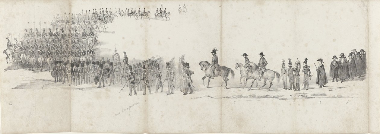1849 年 4 月 4 日已故国王威廉二世在代尔夫特下葬（第 1 张）
1849 年威廉二世葬礼游行的五张连续照片（系列标题） 作者 无名氏