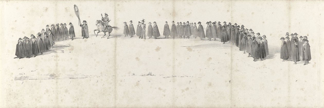 1849 年 4 月 4 日已故国王威廉二世在代尔夫特下葬（第 2 张）
1849 年威廉二世葬礼游行的五张连续照片（系列标题） 作者 无名氏