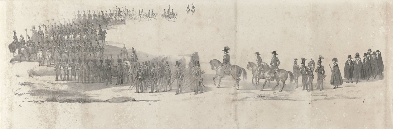 1849 年 4 月 4 日已故国王威廉二世在代尔夫特下葬（第 2 张）
1849 年威廉二世葬礼游行的五张连续照片（系列标题） 作者 无名氏