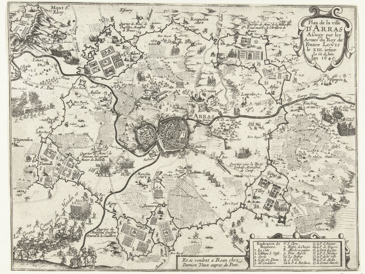 Beleg van Arras door de Fransen, 1640 年
Plan de la ville d