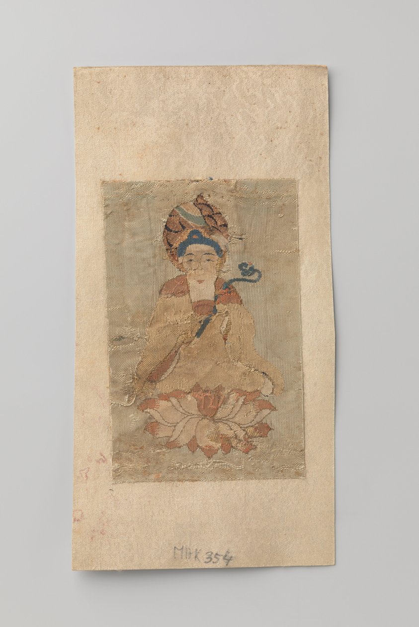 佛陀手持如意，坐于莲花之上 作者 无名氏