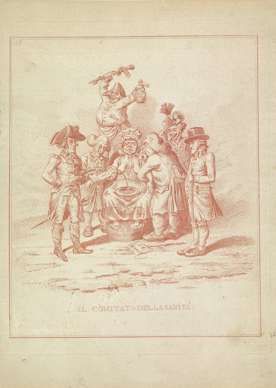 卫生委员会，1795 年
Il Comitato della Sanita（物上标题）
Hollandia Regenerata（意大利文副本）（系列标题） 作者 无名氏