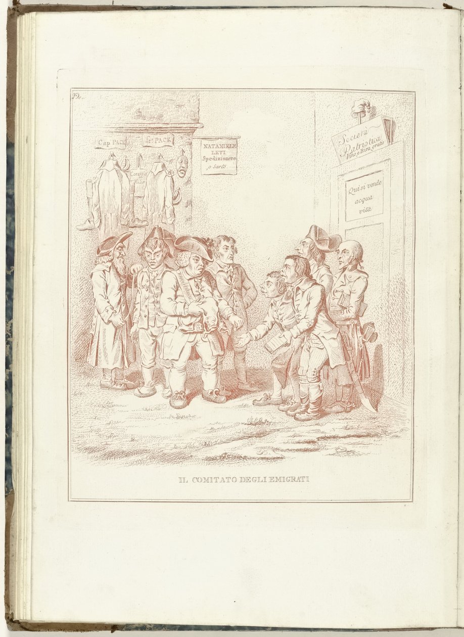 移民委员会, 1795 年
移民委员会（物上标题）
再生的荷兰（意大利语版本）（系列名称）
荷兰的再生：所有再生民族的镜子（关于物品的系列标题） 作者 无名氏