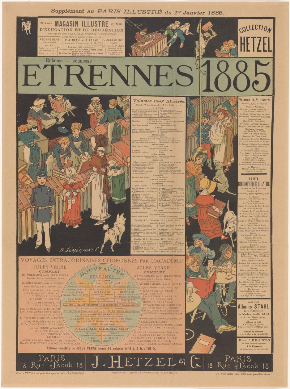 巴黎 J. Hetzel  Cie 公司基金清单
Etrennes 1885（物品上的标题） 作者 无名氏