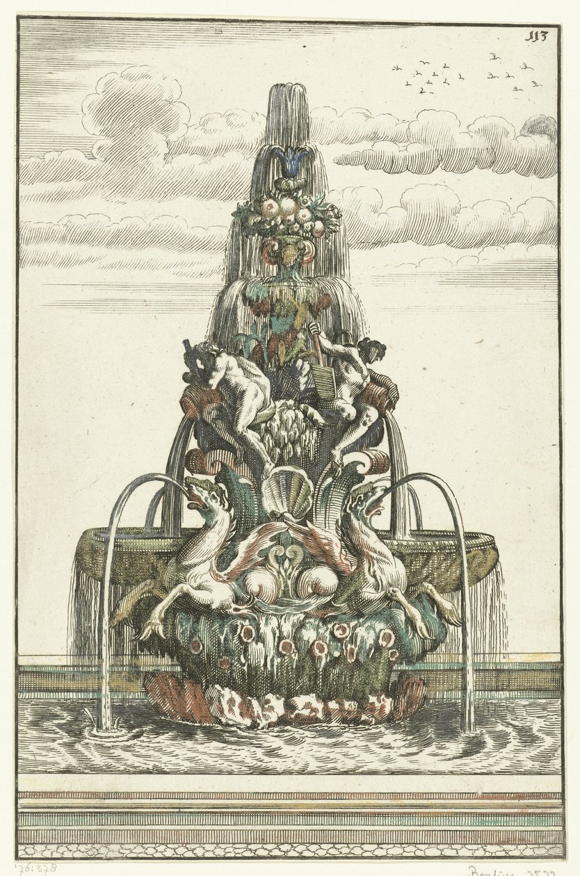 金字塔形状的喷泉 Architectura Curiosa Nova（系列标题） 作者 无名氏