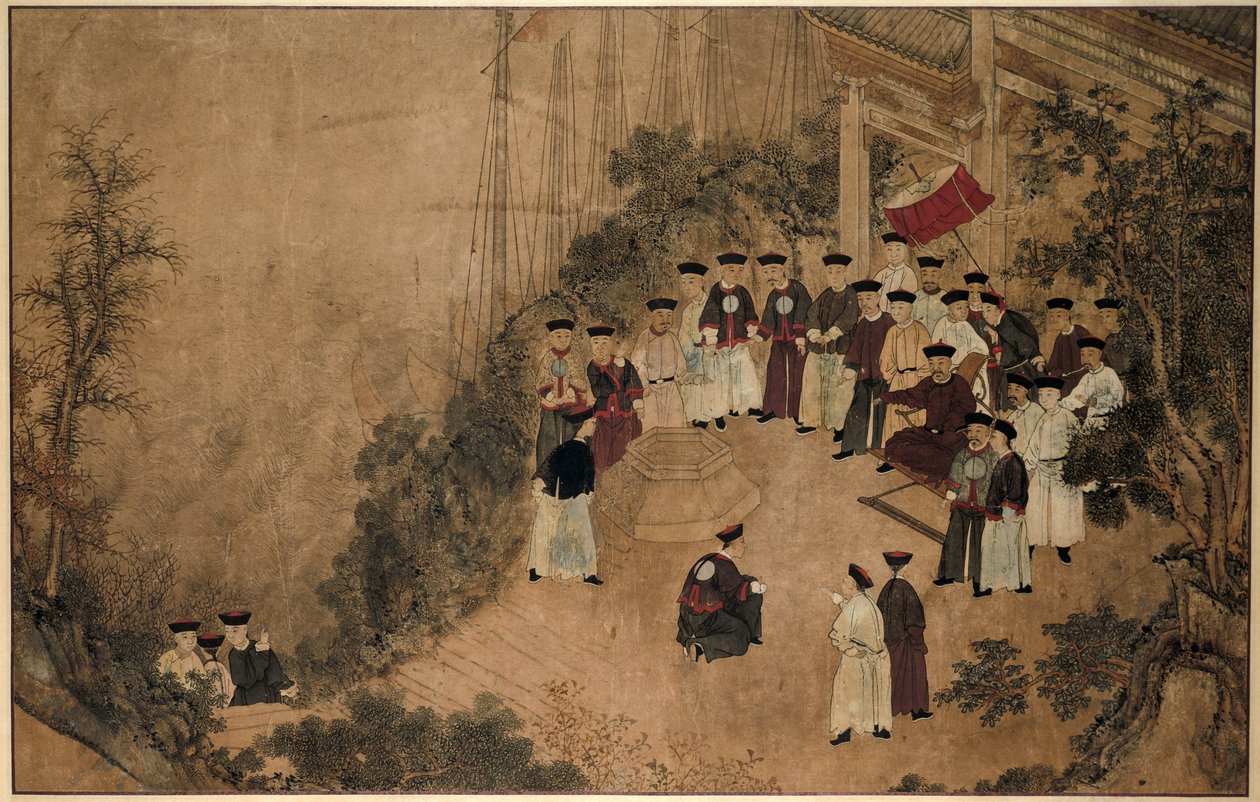 施琅将军与一队贵宾在海边的一口井边
妈祖的奇迹（系列标题） 作者 无名氏