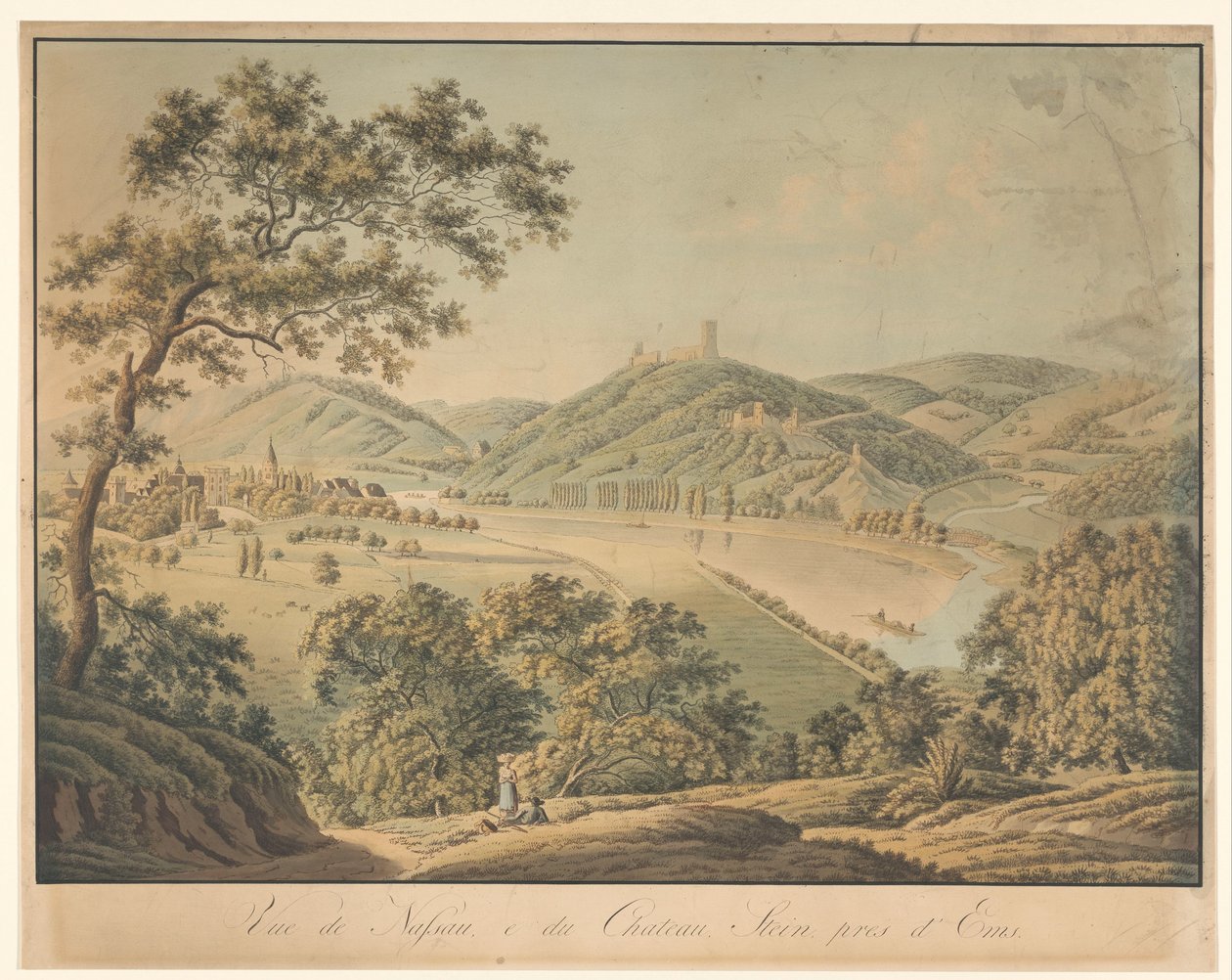 纳索和斯坦因城堡景观
Vue de Nassau, e du chateau Stein, pres d