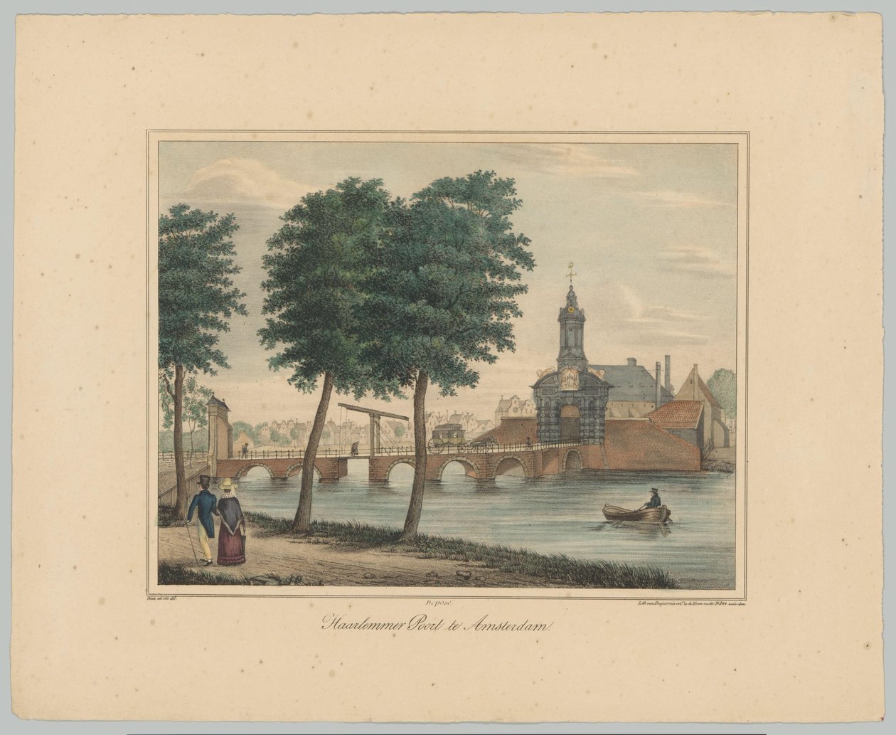 阿姆斯特丹哈勒姆港景观
阿姆斯特丹的 Haarlemmer Poort（物体上的标题）
阿姆斯特丹市六个主要城门的景观。1st Cahier（系列标题） 作者 无名氏