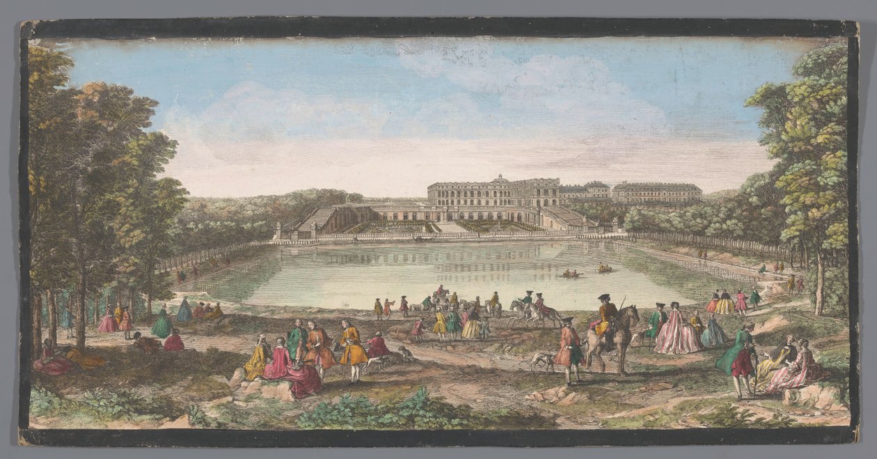 凡尔赛宫桔园景观
Vüe du Château de Versailles du côté de l