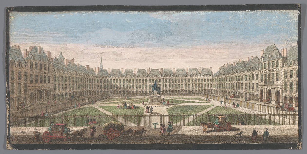 巴黎皇家广场景观
Vûë de la Place Royal（物上标题） 作者 无名氏