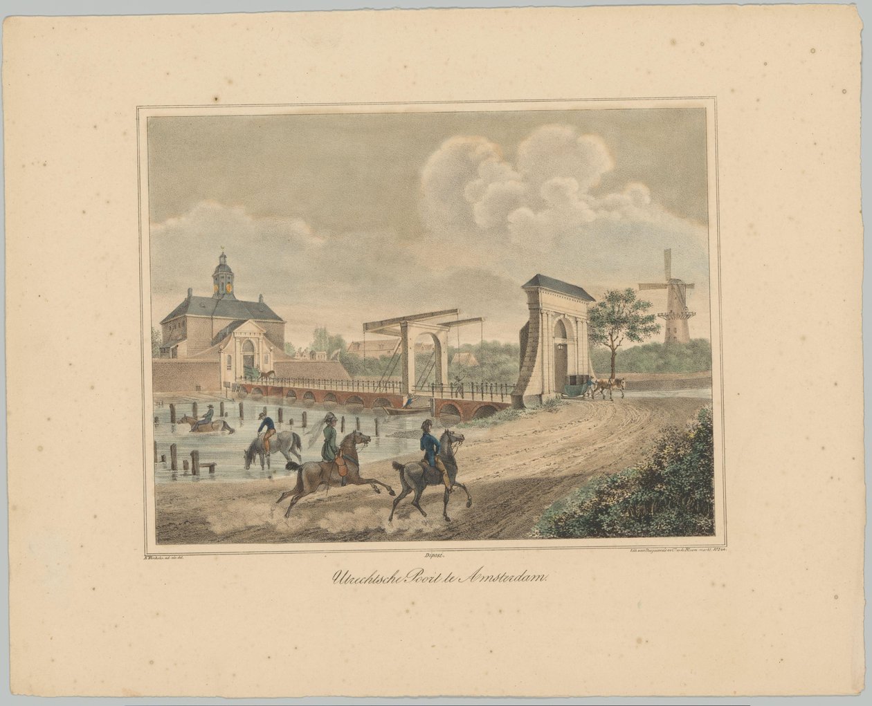 阿姆斯特丹 Utrechtsepoort 景观
阿姆斯特丹的 Utrechtse Poort（物体上的标题）
阿姆斯特丹六大城门景观。1st Cahier（系列标题） 作者 无名氏
