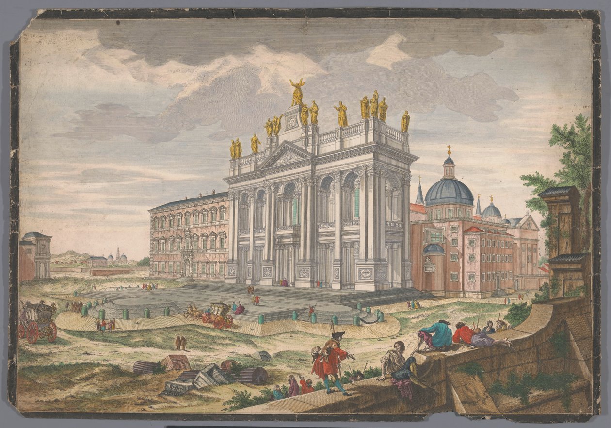 罗马拉特兰圣约翰教堂景观
Veduta della Basilica di S. Giovanni Laterano（物品上的标题） 作者 无名氏