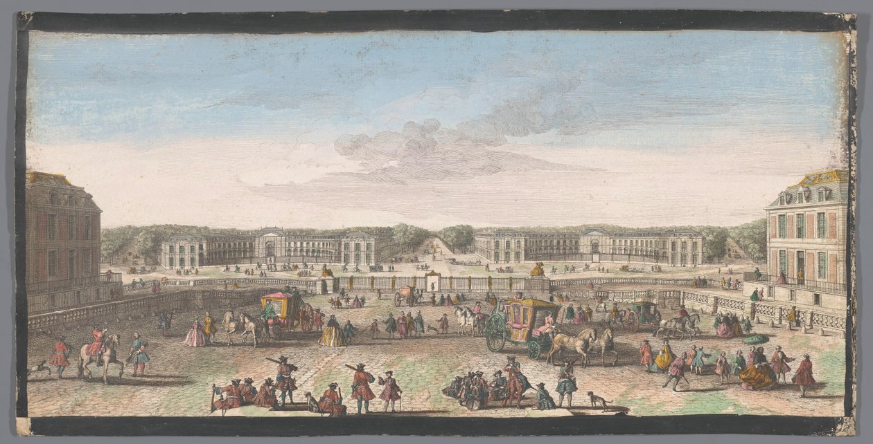 凡尔赛宫马厩景观
Vue des ecuries de Versailles prise de la seconde grille（标题见实物） 作者 无名氏