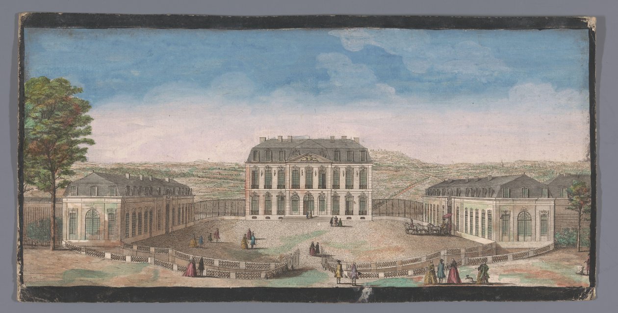 Gezicht op de voorzijde van het Chateau de Belle-Vue te Meudon
Vüe du Chateau de Belle-Vüe prise du côté de la cour (物上标题) 作者 无名氏