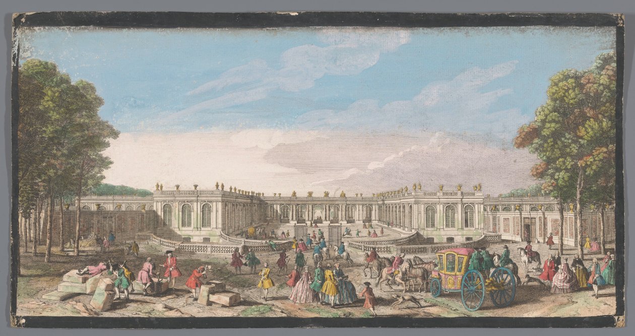 凡尔赛花园大特里亚农宫正面的景色 Vüe ​​de Trianon dans le Parc de Versailles du côté de l