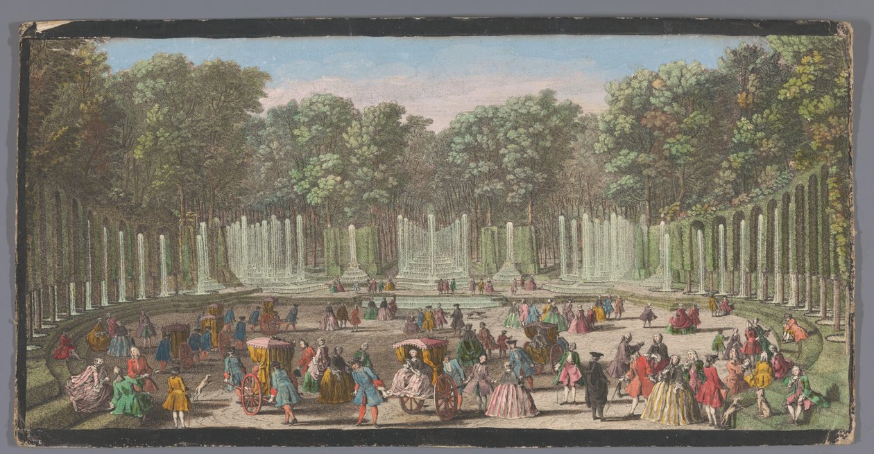 Gezicht op het Bosquet du Théâtre d