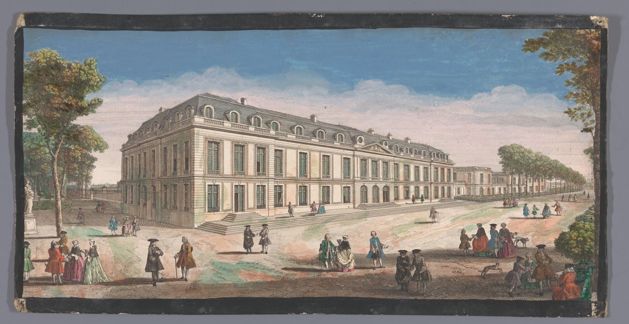 从花园看到的Château de Choisy 景观 Vüe ​​de la Maison Royalle de Choisy du côté du jardin（物品上的标题） 作者 无名氏
