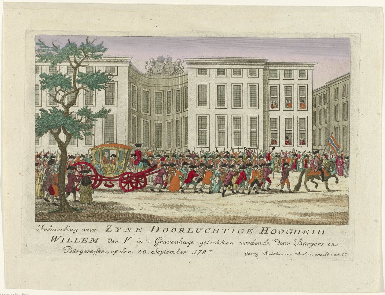 奥兰治亲王收藏，1787 年
Inhalening van Zyne Doorluchtige Hoogheid Willem den V. in 