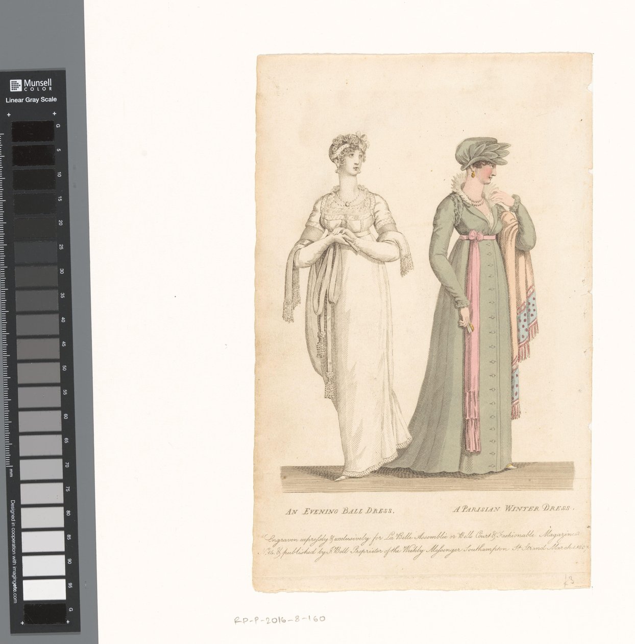 La Belle Assemblée 》，1807 年 3 月 1 日，第 14 期：晚礼服/巴黎冬季礼服 作者 无名氏