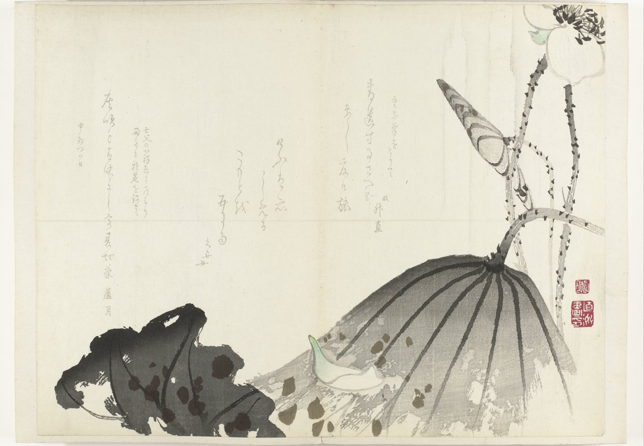 荷叶
1840-1900 年间的四条和服画册（系列名称） 作者 无名氏
