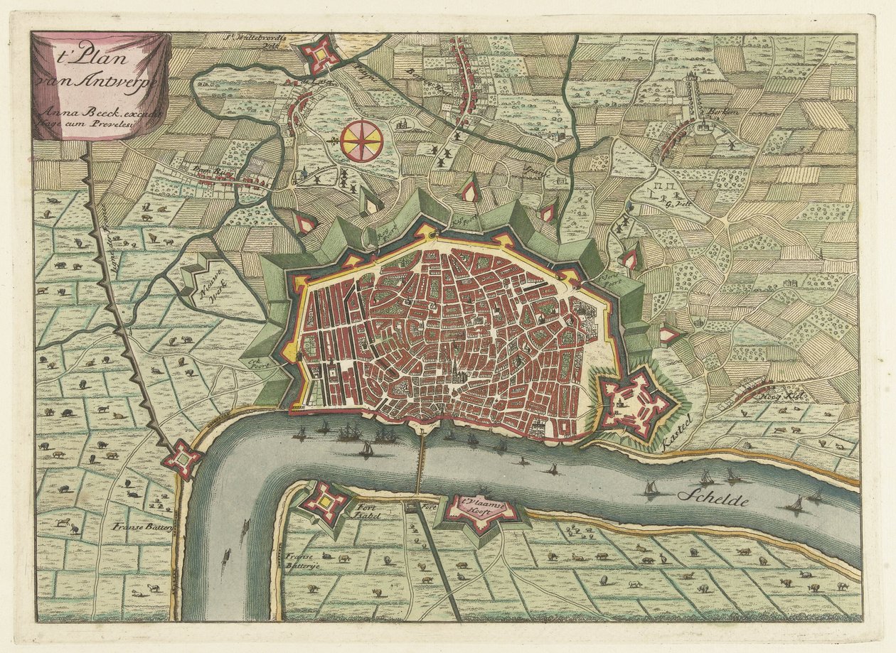安特卫普地图，约 1706 年
t
