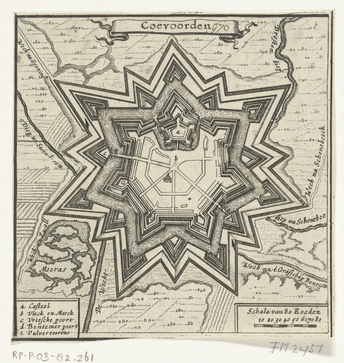 科沃登地图，1672 年
科沃登（实物上的标题） 作者 无名氏