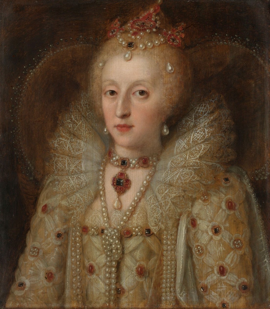 英国女王伊丽莎白一世的肖像，1550-99 作者 无名氏