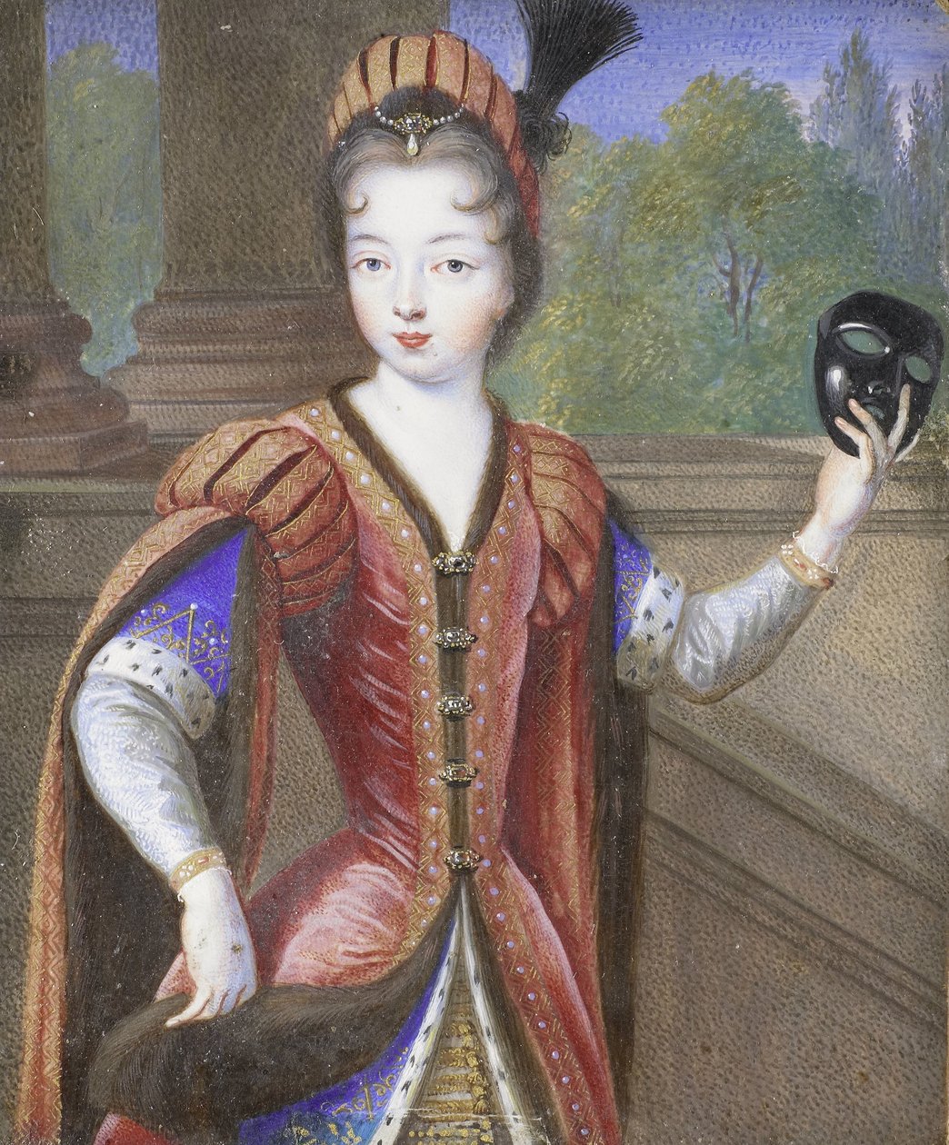 年轻女子的肖像，可能是亨利二世的女儿瓦卢瓦的玛格丽特（Marguerite of Valois，1553-1615 年） 作者 无名氏