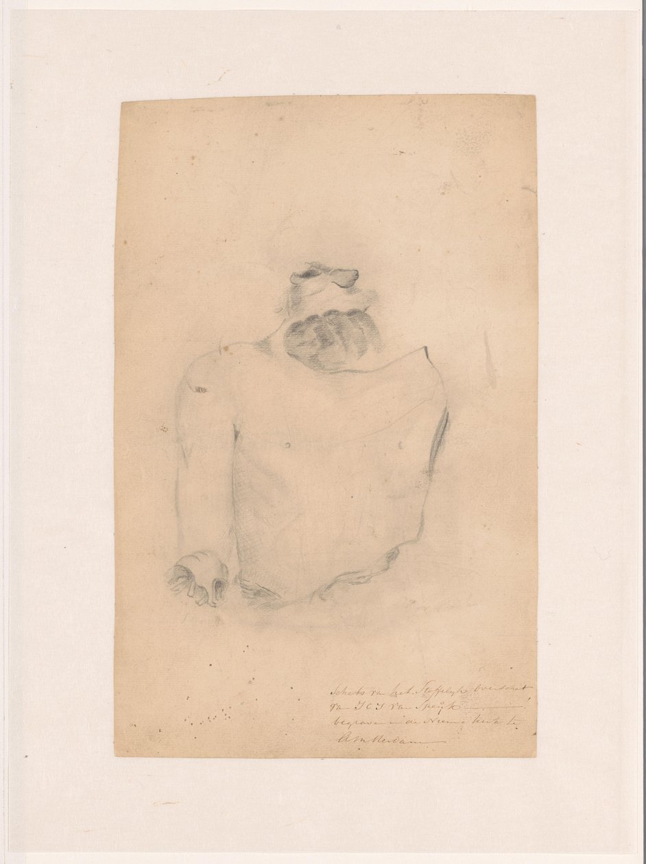 J.C.J. van Speyk 遗体草图 作者 无名氏