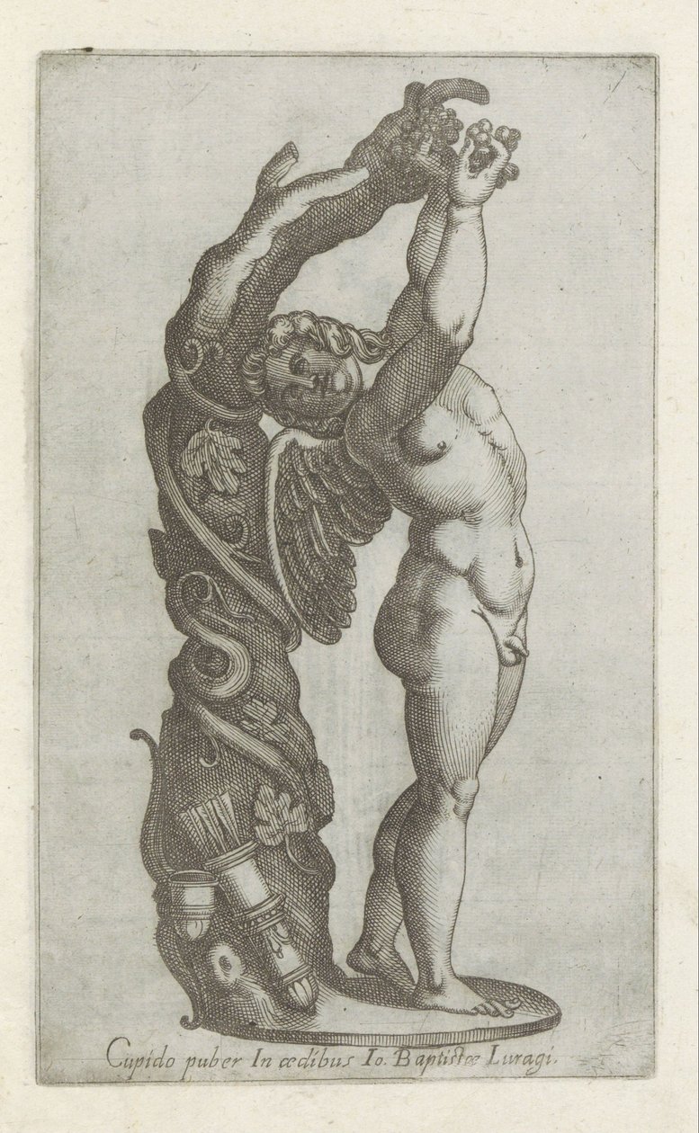 爱神雕塑
Cupido puber in aedibus Io Baptistae Lugari（物品上的标题）
罗马的古代雕塑（系列名称）
Antiquarum statuarum urbis Romae quae in publicis locis visuntur icones（系列标题） 作者 无名氏