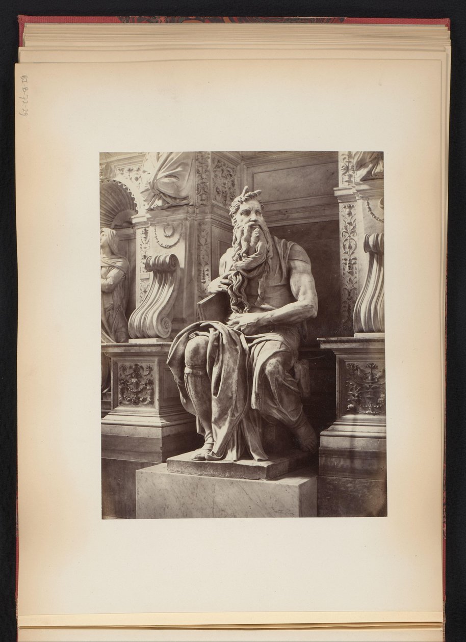 米开朗基罗的摩西雕塑，朱利叶斯二世纪念碑，意大利罗马 S. Pietro in Vincoli 作者 无名氏