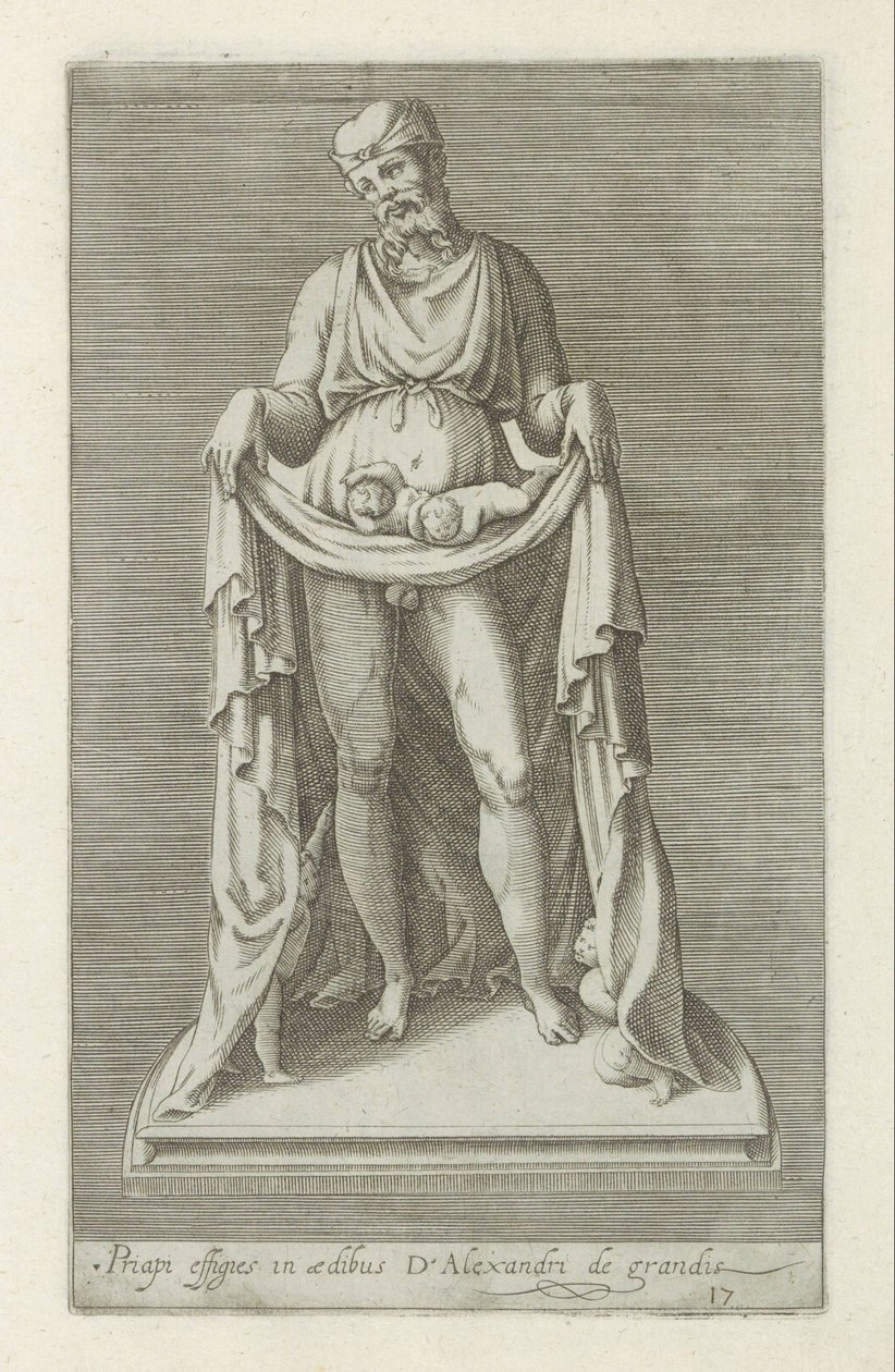 普里阿普斯雕像
Priapi effigies in aedibus d