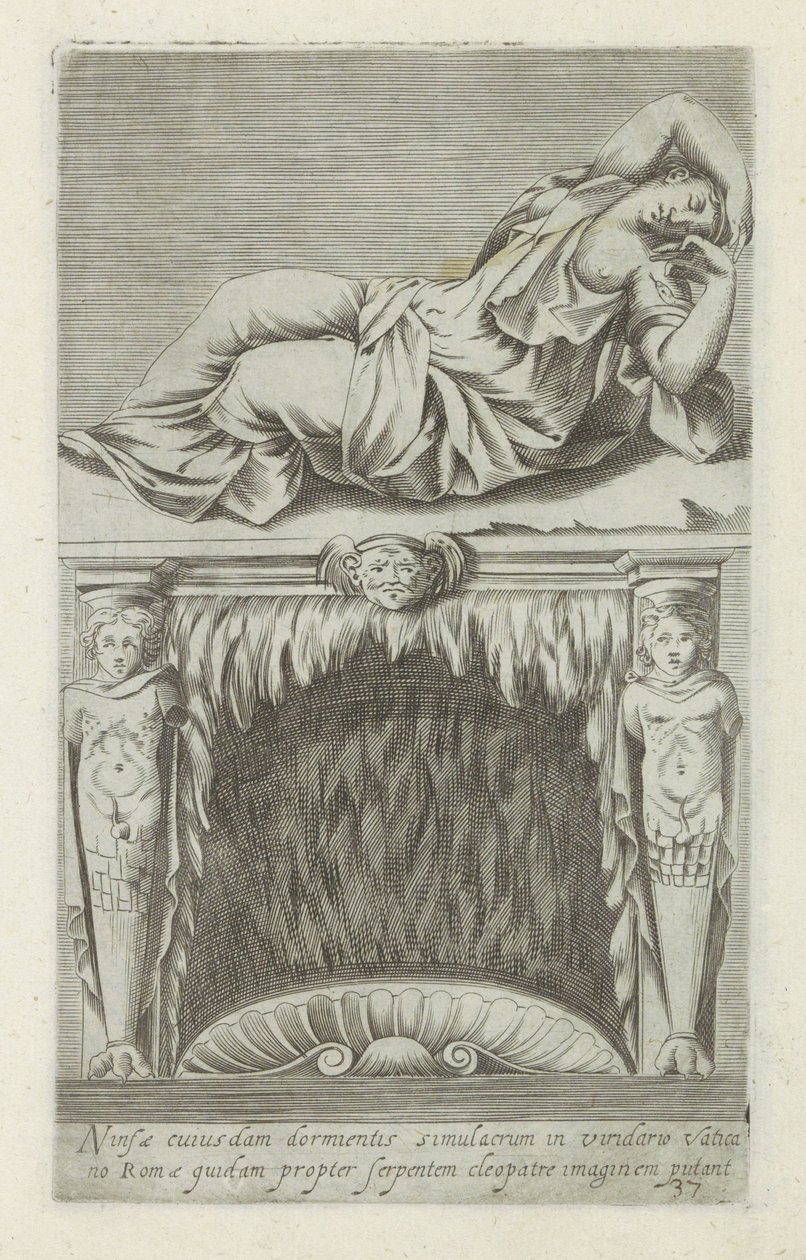 壁炉上方沉睡的阿里阿德涅雕塑
Ninfae cuiusdam dormentis simulacrum in viridario Vaticano Romae quidam propter serpentem Cleopatre imaginem putant（作品名称）
罗马的古代雕塑（系列名称）
罗马古雕像（系列名称 作者 无名氏