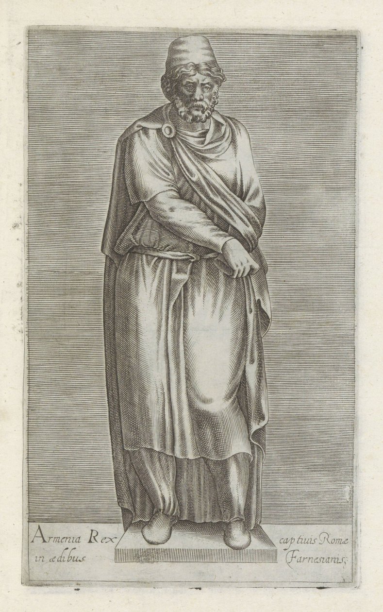 雕刻家的雕像
Armenia rex captivis Romae in aedibus Farnesianis（物品上的标题）
罗马的古代雕塑（系列名称）
Antiquarum statuarum urbis Romae quae in publicis locis visuntur icones（系列标题） 作者 无名氏