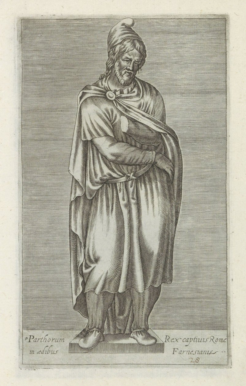 雕刻家的雕像
Parthorum rex captivis Romae in aedibus Farnesianis（物品上的标题）
罗马的古代雕塑（系列名称）
Antiquarum statuarum urbis Romae quae in publicis locis visuntur icones（系列标题） 作者 无名氏