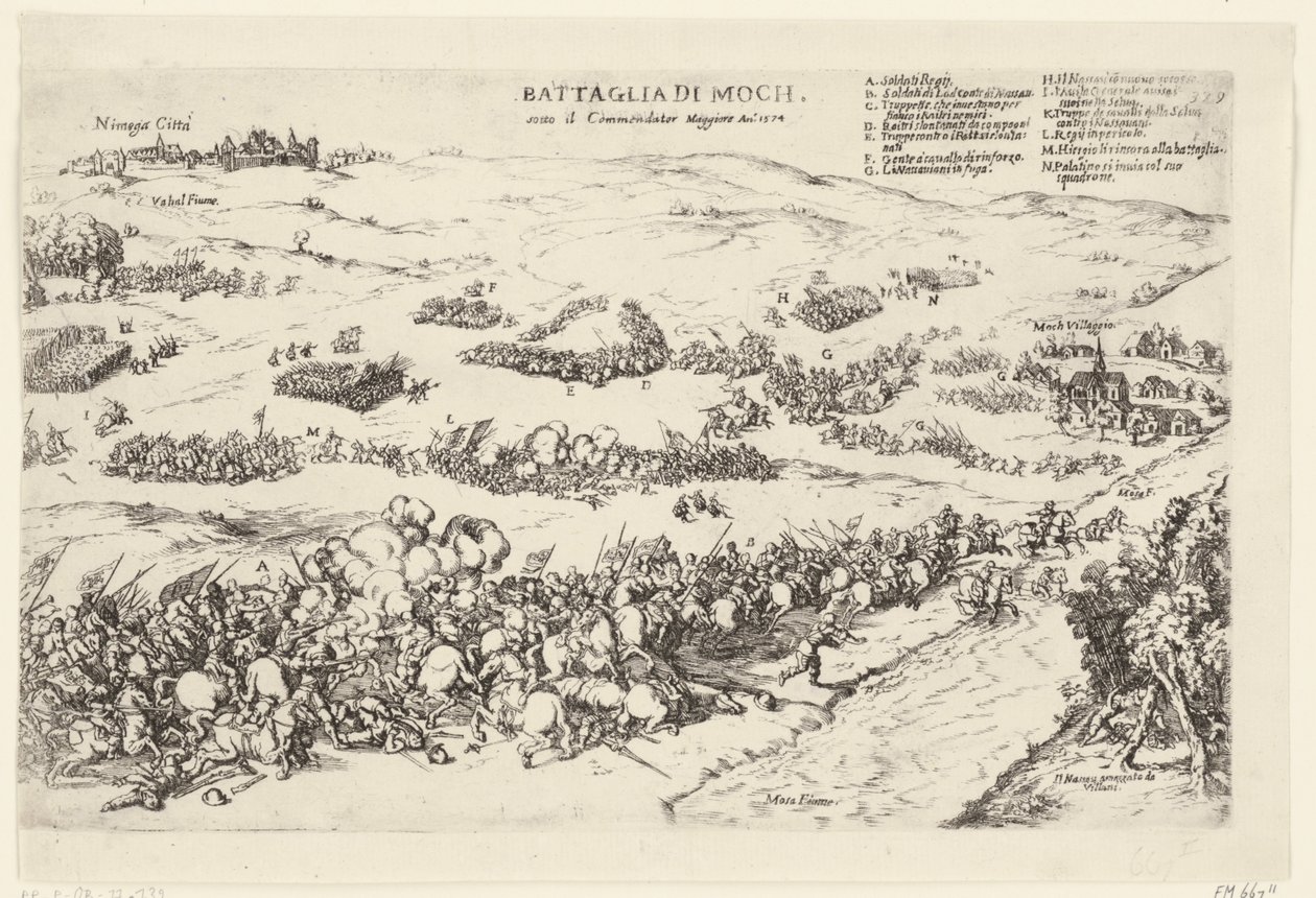 莫克海德的熔渣，1574 年
莫赫战役，1574 年少校指挥官指挥（标题见实物） 作者 无名氏