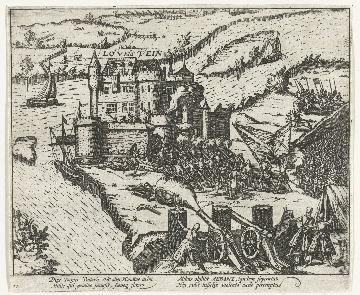 Herman de Ruiter 1570 年拍摄的 Loevestein 城堡 作者 无名氏