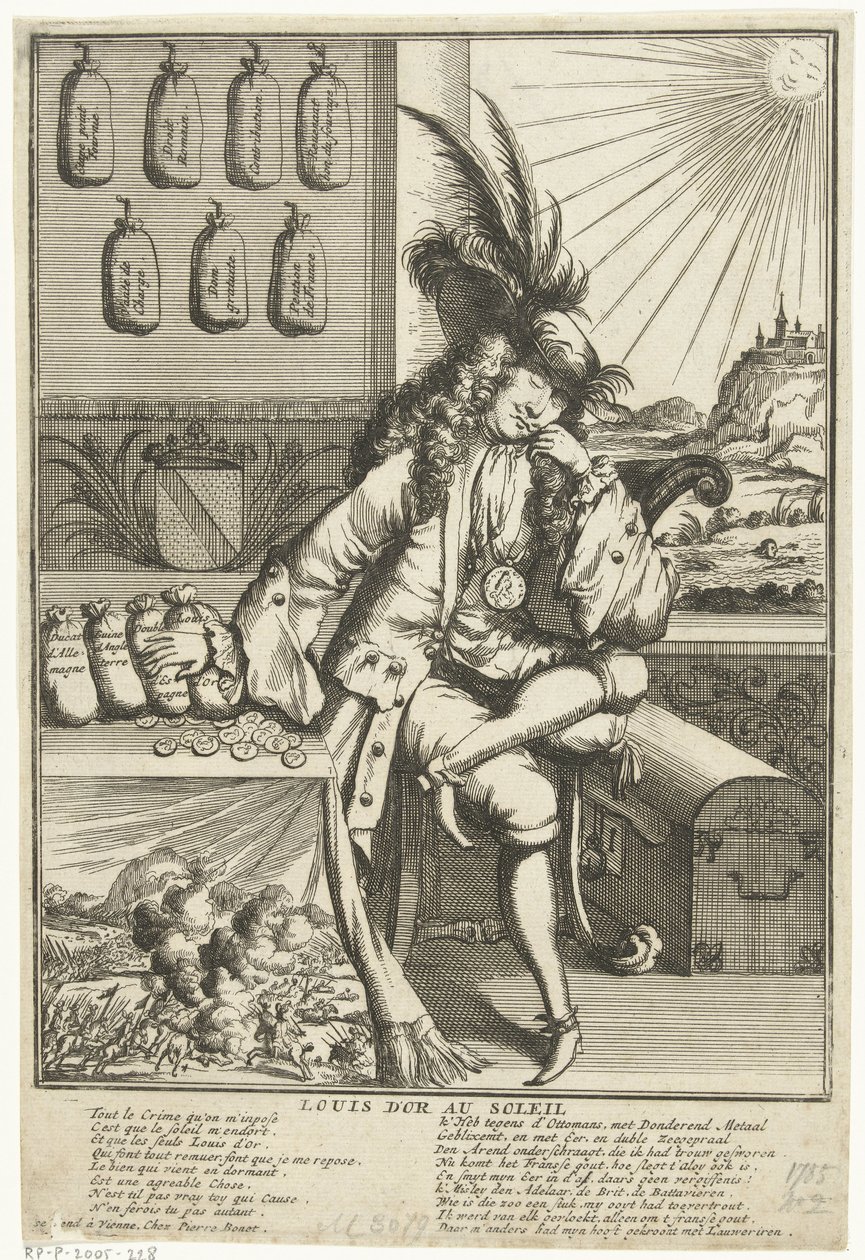 巴登巴登的路易斯·威廉的漫画，1705 年 Louis D