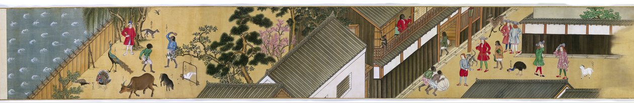 出岛的贸易站
Makimono Nagasaki en Deshima 作者 无名氏