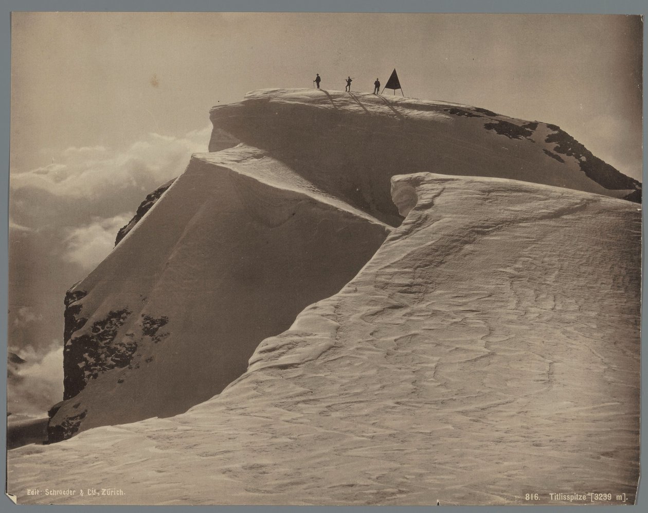 瑞士英格堡附近的铁力士山顶 Titlisspitze [3239 m]（物体上的标题） 作者 无名氏