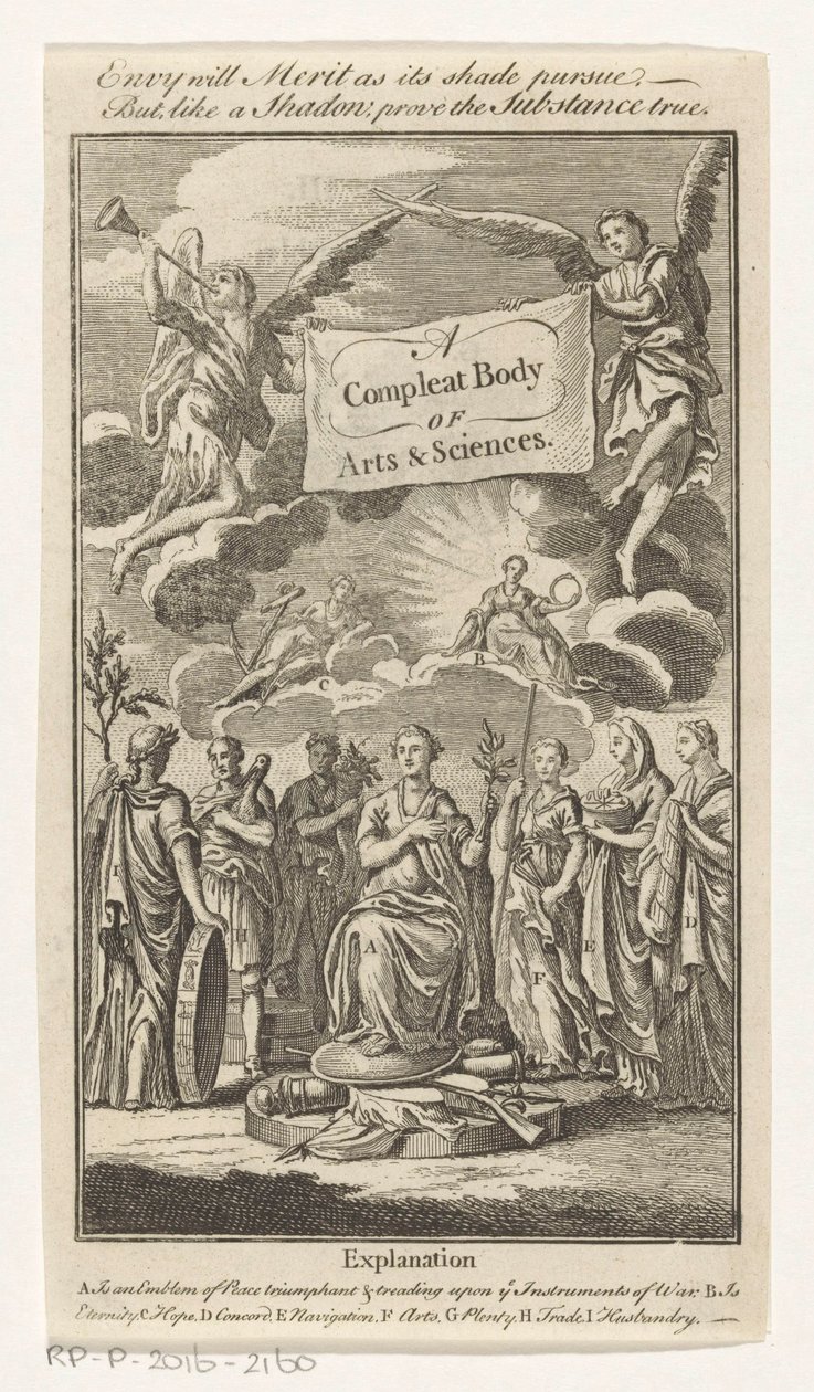 Triomf van Vrede
艺术与科学的完美结合（标题见实物）
标题S.n., The Universal Magazin of Knowledge and Pleasure Vol III, 1748 作者 无名氏