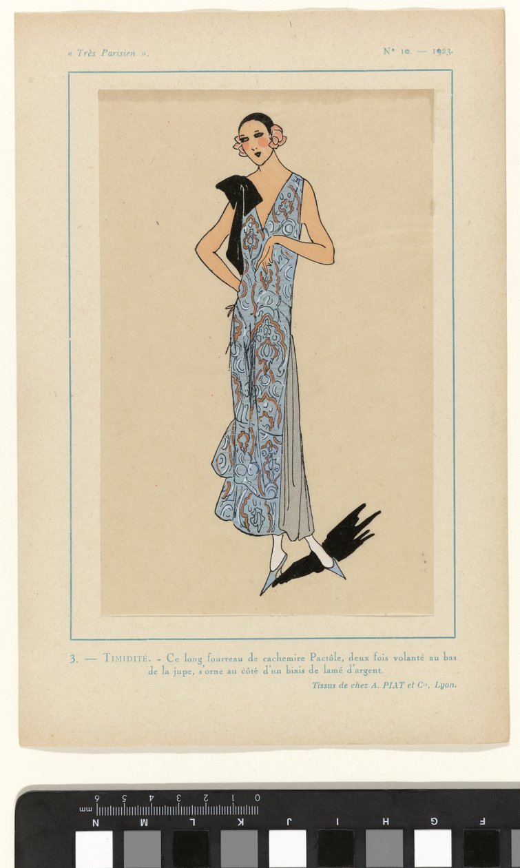 巴黎人》（Très Parisien），1923 年，第 10 期：3.TIMIDITY.- 这款长护套... 作者 无名氏