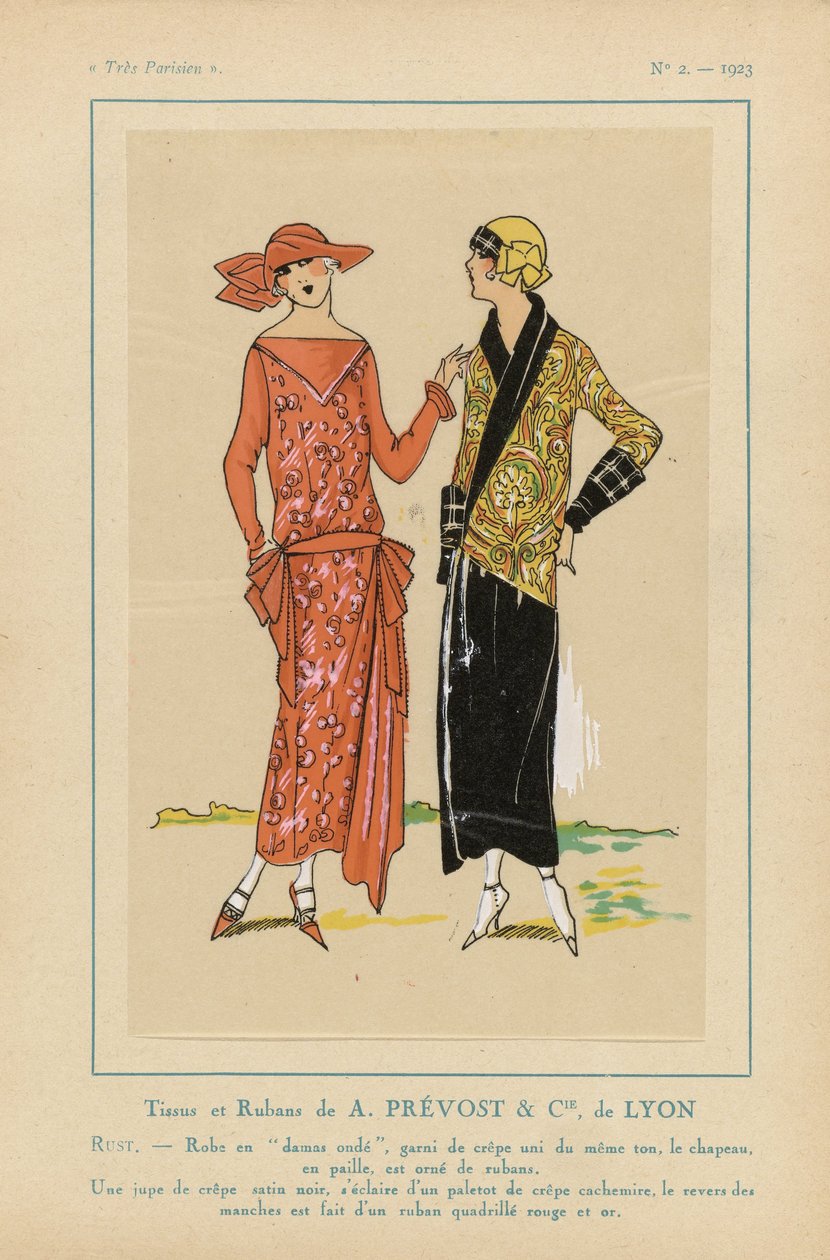Très Parisien, 1923, No. 2: Tissus et Rubans de A.Prévost & cie ... 作者 无名氏