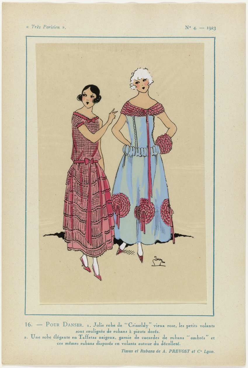 Très Parisien, 1923, No. 4: 16. - POUR DANSER. 1. Jolie robe de Crisseldy... 作者 无名氏