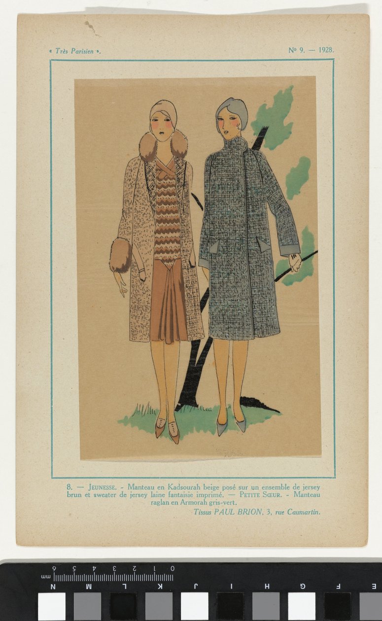 Très Parisien, 1928, No. 9: 8.00 - YOUTH.Kadsourah 大衣... 作者 无名氏