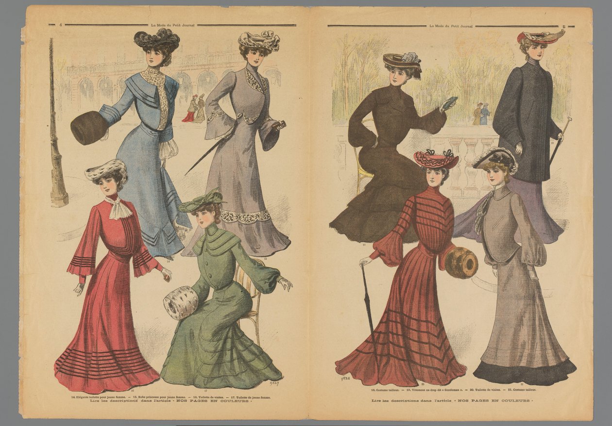La Mode du Petit Journal》的两页，1902 年 11 月 10 日 作者 无名氏