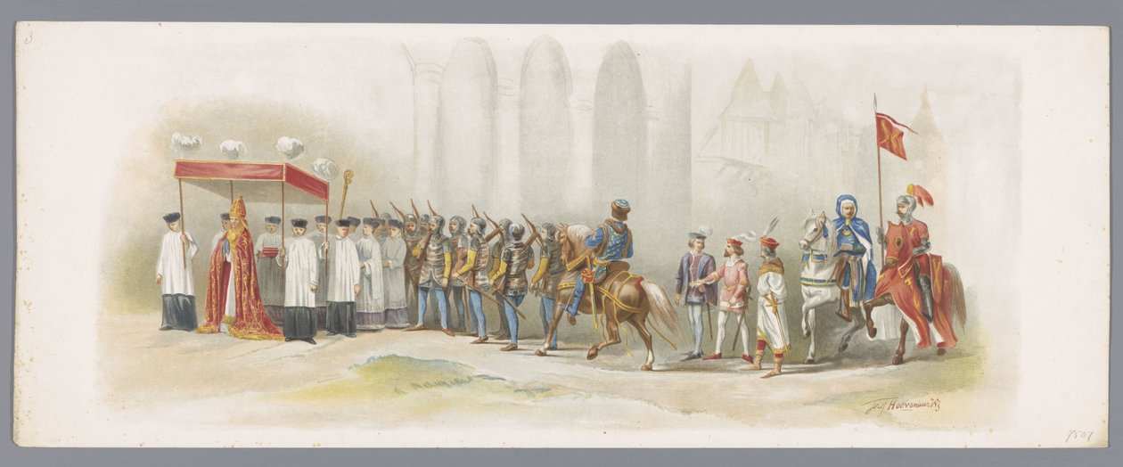 1876 年乌得勒支化妆舞会（第三版）
四十八.乌特勒支中学的 Lustrum。查尔斯-波德公爵进入祖特芬，8 月 IV 日 MCCLXXIII.1876 年 6 月 27 日在乌特勒支举行的绅士学生服装游行（系列标题 作者 无名氏